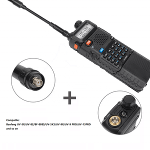 Antenne radio amateur 33cm/12.99in VHF UHF 144/430mHz pliable BNC SMAs col de cygne tactique pour radio talkie-walkie Baofeng - Product Image 4