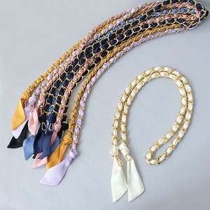 Sangle de téléphone longue pour femme, chaîne de cou, cordon de 120 cm, accessoires de sac dorés, cordon de téléphone en bandoulière tressé, collier - Product Image 6