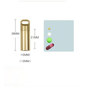 Étui à pilules portable en métal pour l'extérieur Mini boîte à pilules Conteneur de voyage en alliage d'aluminium - Product Image 2
