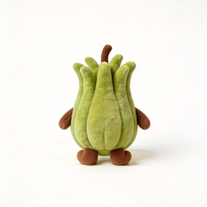 Juguete de Peluche de Fruta Verde Personalizado, Lindo Pimiento, Cactus y Pera de Peluche con Cara Pequeña, Adorable Fruta de Pie con Botas Marrones - Product Image 5