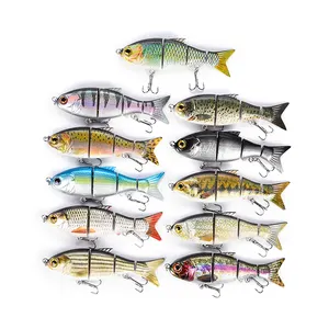 LVDE Esche Artificiali Olografiche Snodate da 11,5 cm 27g a Forma di Baby Bull Shad per la Pesca al Black Bass in Fiumi, Laghi e Torrenti - Product Image 1