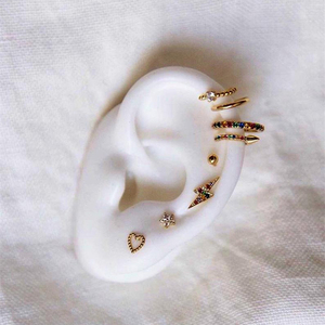 ROXI S925 Pendientes de Plata Minimalistas con Forma de Corazón, Pendientes Bonitos con Cuentas Huecas para Chicas - Product Image 4