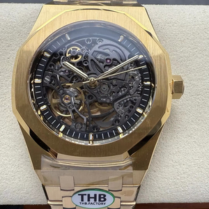 Reloj Mecánico de Buceo de Lujo, Super Calidad, Resistente al Agua, 41 mm, Fábrica THB, Movimiento 3132, 15412GoldAudemarss - Product Image 1
