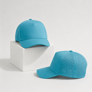 Gorra de Béisbol de 6 Paneles Color Cian, Ajustada, Unisex, Informal, para Primavera/Verano, para Adultos - Product Image 5
