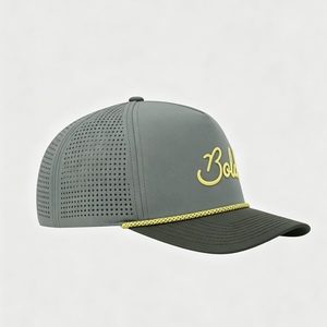 Gorra Trucker Personalizada de 5 Paneles con Perforaciones Láser, Logotipo Bordado con Cuerda, Cierre a Presión, para Golf, Béisbol y Deportes al Aire Libre - Product Image 2