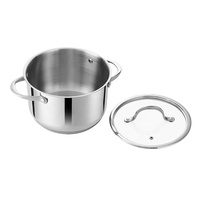 304 #   Ensemble de casseroles en acier inoxydable comprenant une casserole de 18 cm + une marmite de 20 cm/24 cm |   Poêle à frire de 24 cm à trois plis + base à induction à 5 plis