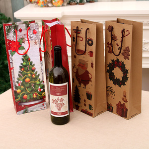 Christmas gift <b>bags</b>, Christmas kraft paper <b>bags</b>, wine <b>bags</b>, wine bottle <b>bags</b>, Christmas cross-border home goods. - Product Image 1