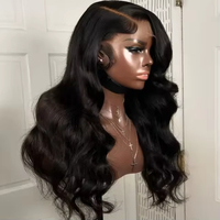 Perruque en cheveux humains 13x4 HD Lace Front en gros, perruque frontale complète 13x6 HD Lace pré-coupée sans colle, perruques en cheveux vierges bruts, ondulées (Body Wave)