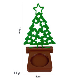 Portacandele per albero di Natale con motivo a stella in ferro da 14 cm, decorazione per la casa per Natale - Product Image 1