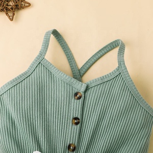 Conjunto Casual Romántico de Dos Piezas para Niñas de 2 a 6 Años, Top con Tirantes de Moda de Verano, Pantalones Cortos con Estampado Floral - Product Image 6