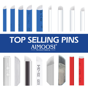 Lames de microblading jetables pour sourcils, aiguilles de tatouage Tebori, lames en U à <span class=keywords><strong>7</strong></span>, 9, 11, 12, 14, 16, 18 aiguilles - Product Image 3