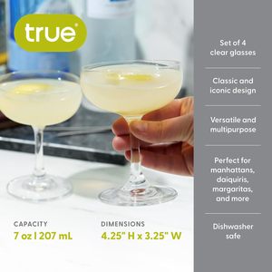 Elegante Juego de 4 Copas de <span class=keywords><strong>Martini</strong></span> de Cristal, Aptas para Congelador, para Cócteles, Bodas, Margaritas y <span class=keywords><strong>Espresso</strong></span> Martinis - Product Image 5