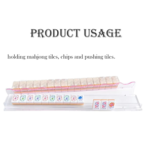Regla de Mahjong de Acrílico de Lujo, Color Blanco Perla, Empujador de Fichas Recto para Juegos de Mahjong Americanos, Entretenimiento en el Hogar - Product Image 4