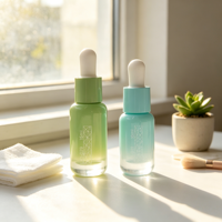 Bouteille en verre vide en gros avec compte-gouttes, rechargeable, format voyage, pour huiles essentielles, sérums et parfums