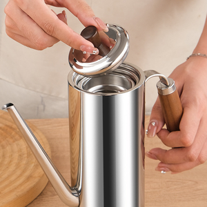 Haute qualité en acier inoxydable 304 Pot d'huile cuisine Sauce soja <span class=keywords><strong>vinaigre</strong></span> emballage bouteille réservoir <span class=keywords><strong>de</strong></span> stockage d'huile assaisonnement bouteille - Product Image 6