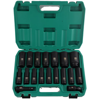 Jeu de douilles à chocs portables Chenglong 18 pièces pour réparation automobile, matériau CR-V, 8-32 mm, entraînement pneumatique, garantie 1 an, OEM