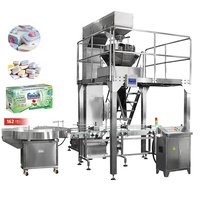 Machine d’emballage entièrement automatique en boîte plastique pour le sel de lave-vaisselle – Ligne de comptage et de remplissage de pastilles pour lave-vaisselle