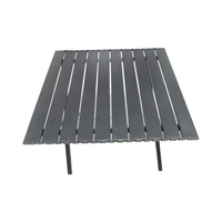 Table pliante portable 60x60cm légère en fer forgé pour jardin extérieur, robuste, avec logo personnalisé, vente en gros directe usine