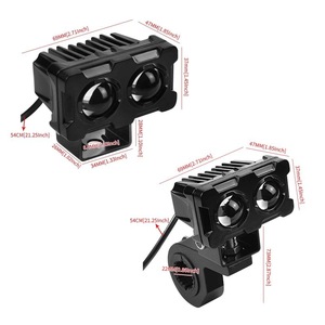 Motorcycle Lens <b>Spotlight</b>,LED Headlight,Electric Vehicle External Work Light,Dual Color - Product Image 3