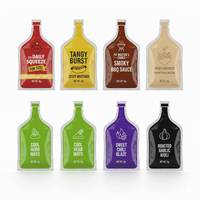 Sachets en forme de bouteille en MOPP, VMPET, PE imprimés sur mesure pour sauces, miel, liquides alimentaires – Emballage mini-échantillon de qualité alimentaire