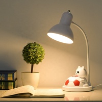 Lampe de table LED moderne en fer E27, design mignon de panda animal de compagnie, protection oculaire pour enfants, lampe de chevet