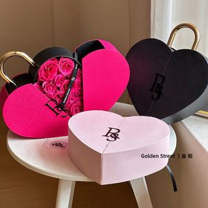 Boîte cadeau de fleurs pour la Saint-Valentin, nouveau design 2023, boîte cadeau imperméable pour fruits, boîte cadeau romantique pour anniversaire, bonbons avec boîte à main - Product Image 4