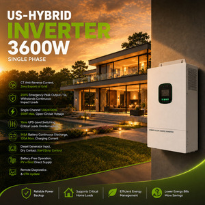 Onduleur <span class=keywords><strong>Solaire</strong></span> Hybride 3.6kW 6.2kW 6.5kW 8kW 10kW 12kW Monophasé 120V 240V Hors Réseau Onde Sinusoïdale Pure MPPT Tout-en-un - Product Image 1