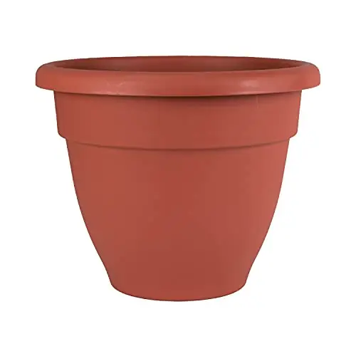Caribbean Round Planter pot Lightweight Indoor Outdoor Plastic Plant Pot with Drainage Plug