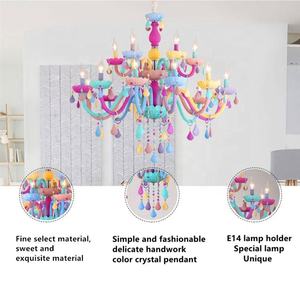 Plafonnier en verre coloré Macarone pour enfants, décoration chaleureuse et confortable, <span class=keywords><strong>lustre</strong></span> en cristal pour enfants - Product Image 2