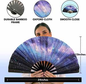 Grand éventail en bambou Abanico pour événements, fêtes et spectacles - Product Image 5