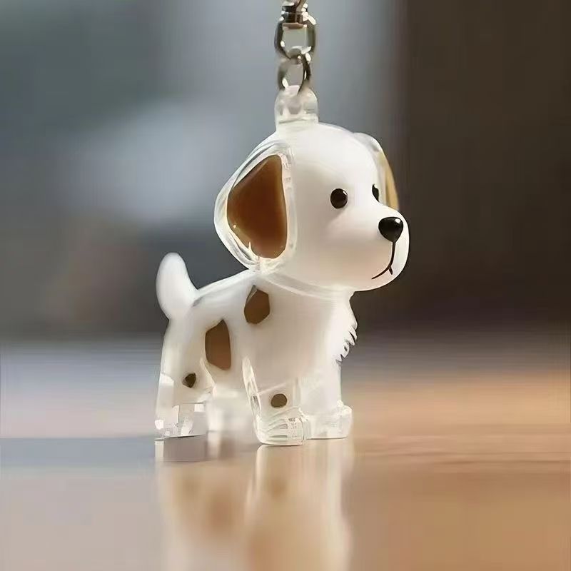 Brown spotted dog [1 pack] free keychain
