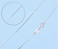 Top vente en gros 925 argent sterling plaqué or 18 carats femmes mince câble plat boîte chaîne collier bijoux pour pendentifs