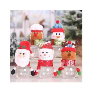 Transparent Present Box Xmas Santa Bag Sweet Natal Candy Box 2022 New year Decor Christmas Candy Jar