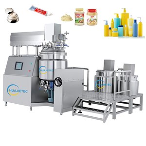 Système de mélangeur homogénéisateur sous vide HUAJIE 50l, usine de fabrication de crème, homogénéisateur à levage hydraulique, mélangeur de réservoir émulsifiant - Product Image 6