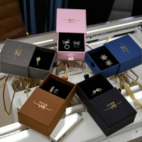 Boîte à bijoux en papier imprimé personnalisé finition brillante de luxe élégante rangement parfait pour les montres pour femmes colliers bagues accessoires