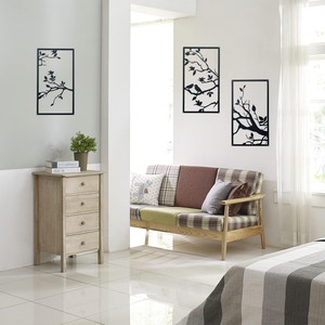 Set di 3 Sculture Moderne in Metallo dell'<span class=keywords><strong>Albero</strong></span> <span class=keywords><strong>della</strong></span> <span class=keywords><strong>Vita</strong></span> con Uccelli sul Ramo, Decorazione <span class=keywords><strong>da</strong></span> <span class=keywords><strong>Parete</strong></span> per Casa - Product Image 4