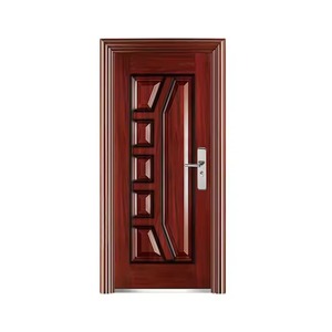 Porte de sécurité en acier à une seule porte, intérieure, anti-effraction, ouverture manuelle plate, design contemporain, en métal et fer, porte complète - Product Image 2