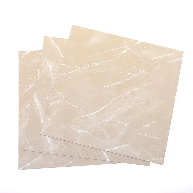 Adesivi per pavimenti in marmo testurizzato in porcellana smaltata effetto marmo bianco puro orientale