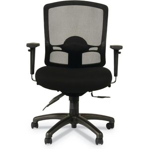 Silla de oficina Alera Etros Series Petite con respaldo medio, multifuncional, de malla, con altura ajustable, en cuero PU negro, para uso en el hogar o dormitorio - Product Image 5