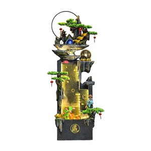 Fontaine aquatique Quanfangyuan avec rocaille, 110-230V, décoration intérieure, Feng Shui, cadeau porte-bonheur - Product Image 5