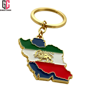 Llavero de Metal Esmaltado con Mapa de Irán, Bandera, León y Sol, Personalizado de Fábrica con 14 Años de Experiencia, Anillo Dorado para Llaves, Regalo de Recuerdo - Product Image 3