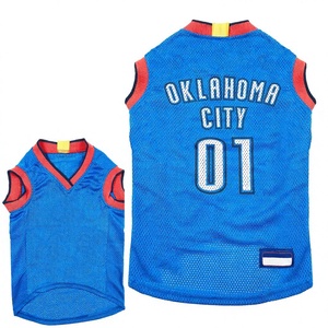 Breathable Mesh T-Shirt Summer Small Pet <b>Cat</b> Puppy Basketball Vest Dog <b>Clothes</b> OEM ODM Pet Sportswear Logo Name Number - Product Image 1