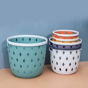 Color round storage basket plastic PP fruit and vegetable storage basket kitchen sundries sorting fruit and vegetable basket