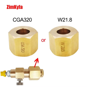 Adaptateur de régulateur de bouteille de CO2 en laiton, écrou CGA320, raccord fileté femelle W21.8 pour entrée de valve de régulateur - Product Image 4