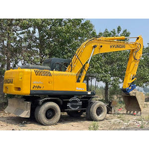 Pelleteuse coréenne de seconde main hyundai210w-7 le commerce extérieur vente directe pelleteuse sur pneus Hyundai R210W-7 - Product Image 1