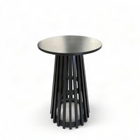 Table de bar moderne en pin massif, diamètre 70 cm, plateau amovible, pour restaurant, jardin, événements en plein air, mariages, fêtes, hôtels