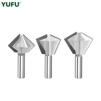 YUFU Couteau à bec d'oiseau diamanté non revêtu personnalisable, compatible OEM, HRC 65-93, pour machine de découpe, fraisage et gravure de table