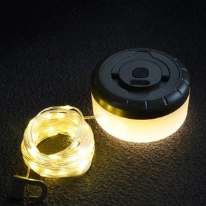 Linterna LED para acampar con cuerda 2 en 1, luz de camping recargable, luz impermeable para tienda de campaña con 5 modos de iluminación para acampar - Product Image 2