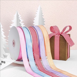 <b>Thick</b> Lattice Checkered <b>Ribbon</b> Durable <b>Ribbon</b> For Outdoor Garden Party Wedding Decor - Product Image 4