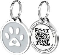 Vente en gros de métal vierge gravure laser personnalisée cordon QR étiquette en silicone NFC pour animaux de compagnie